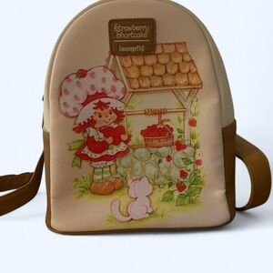 Loungefly Strawberry Shortcake Tan and Brown Backpack